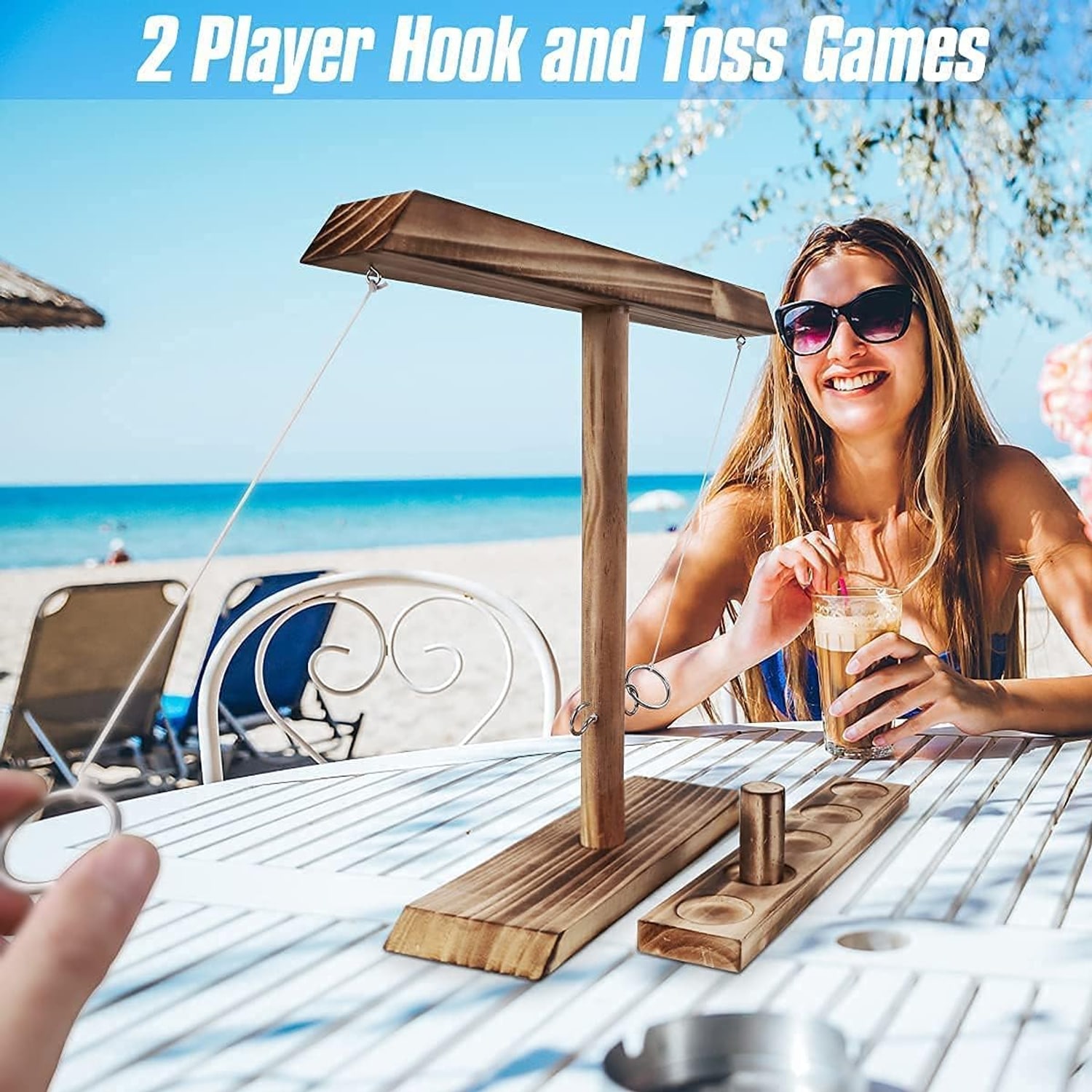Hook and Ring Toss Game