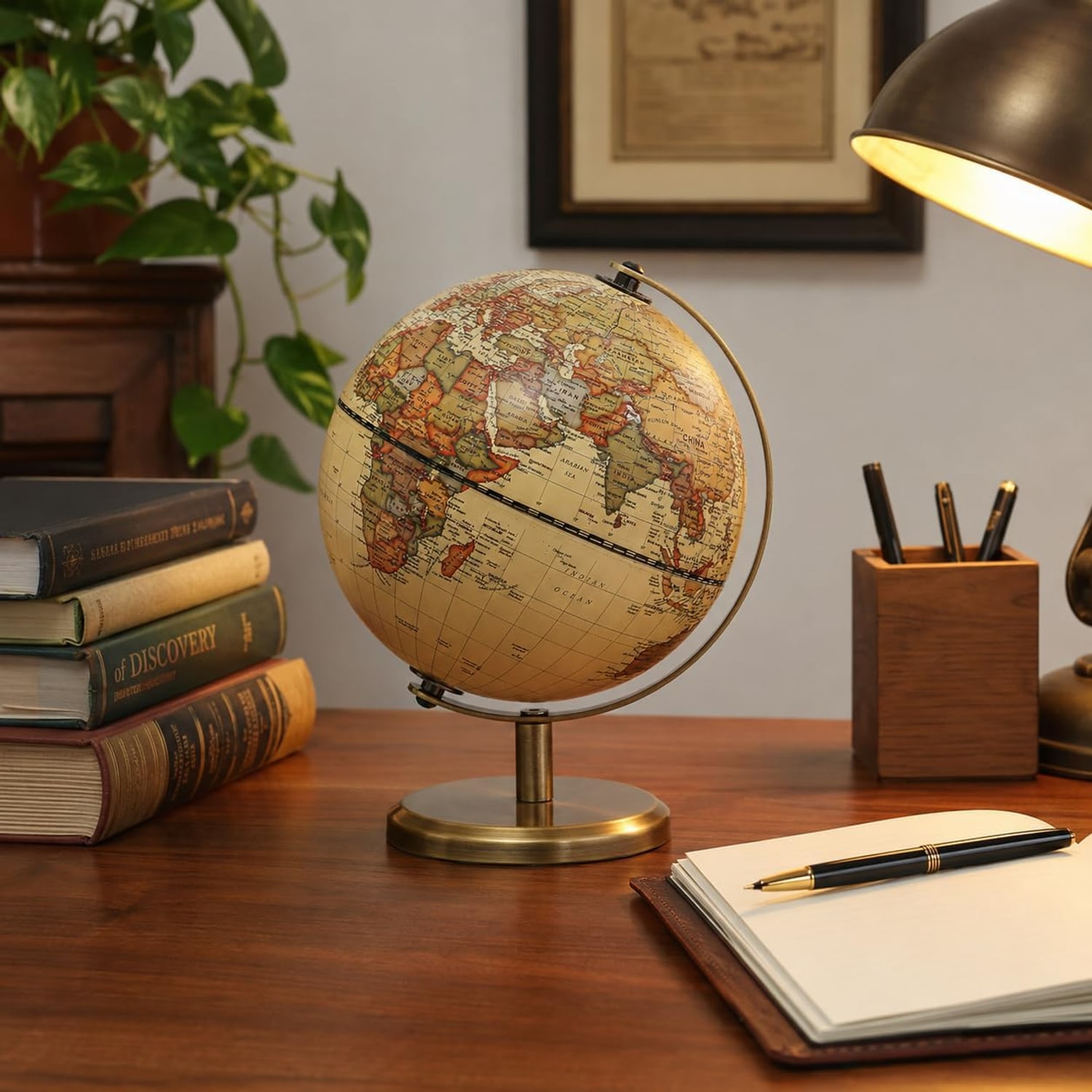 Antique Style World Globe 14cm: image 4