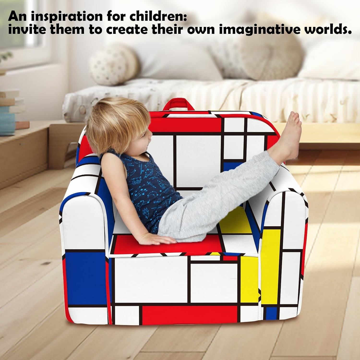 Washable Kids Armchair with Carry Handle: image 6
