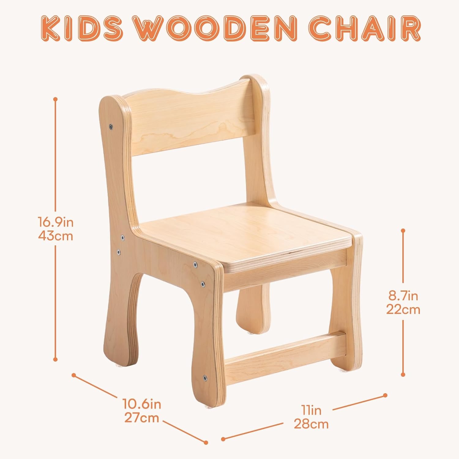 Wooden Kids Chairs Set of 2: image 3