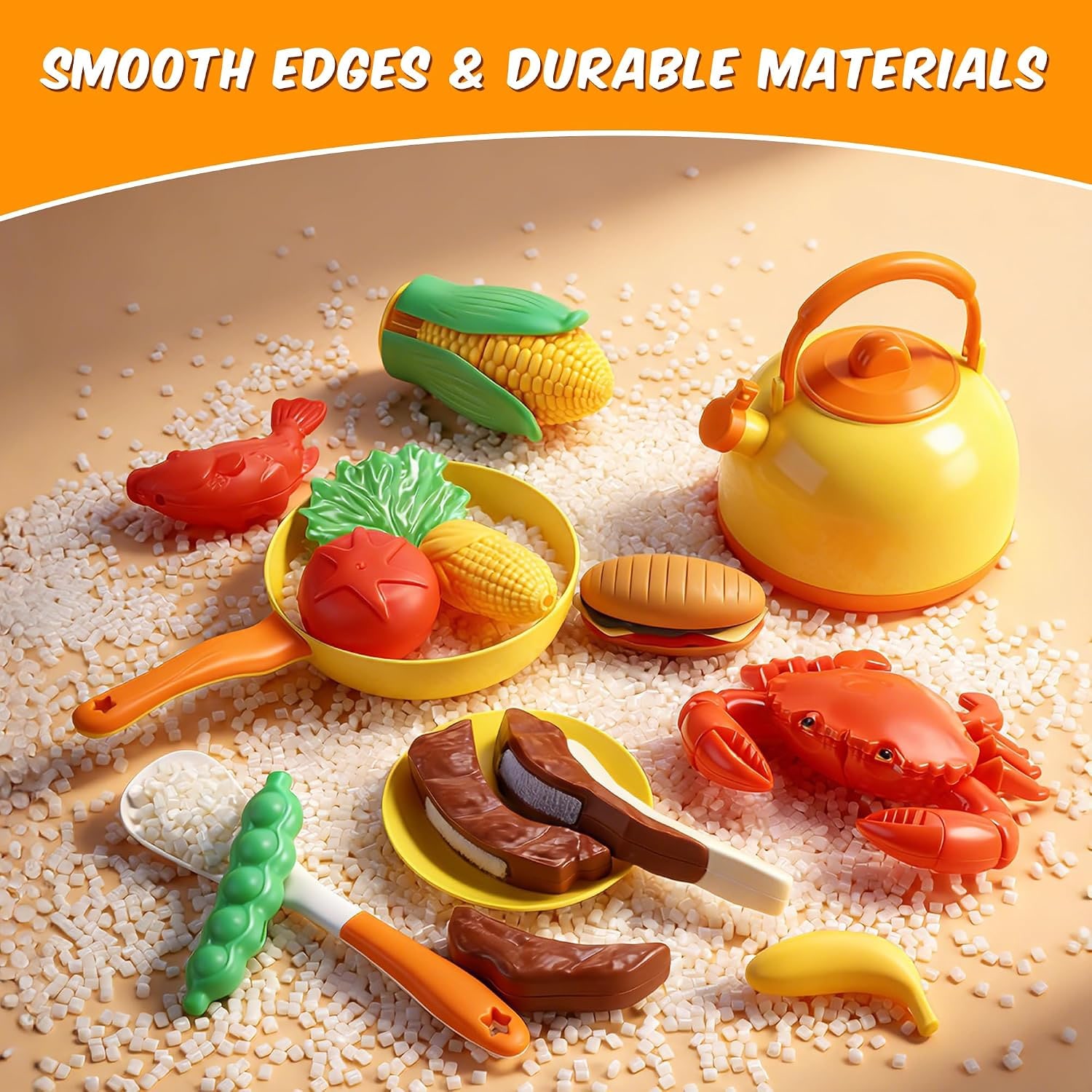 73-Piece Toy Cookware and BBQ Grill Play Set