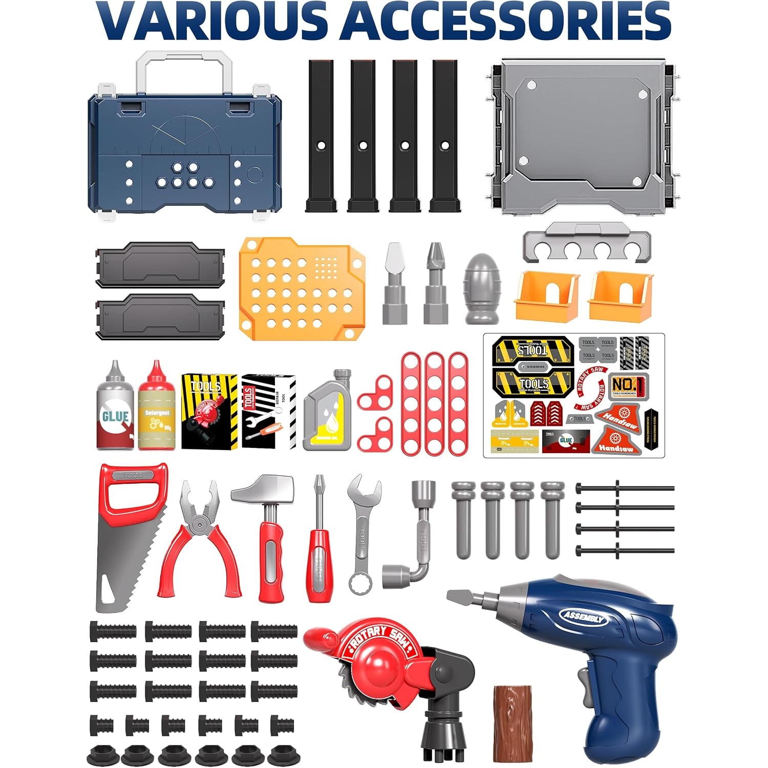 Kids Tool Bench with Drill and Saw