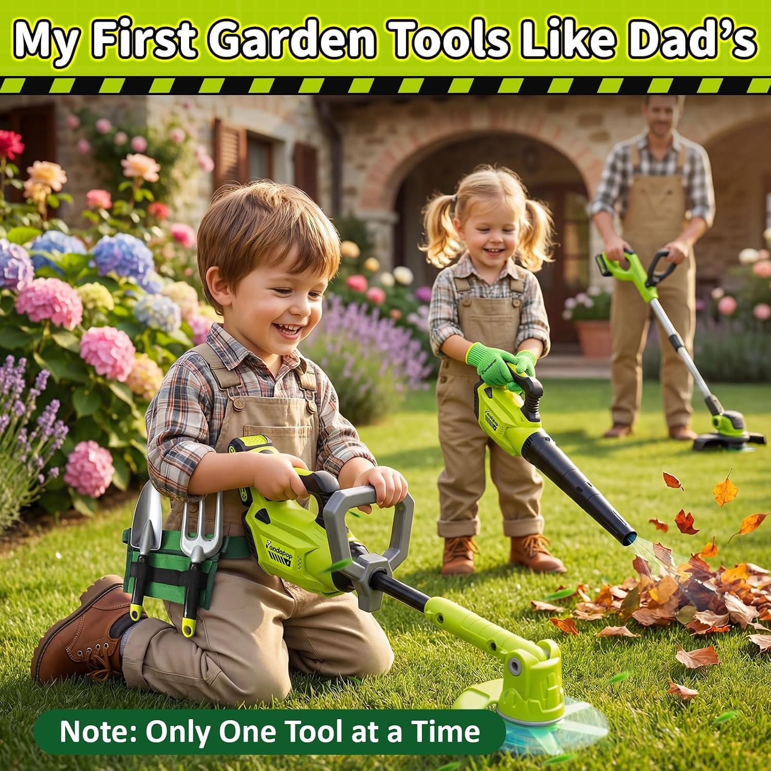 Toy Whipper Snipper and Leaf Blower Garden Set