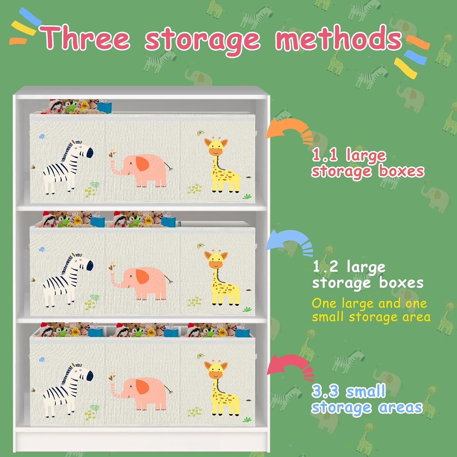 Extra Large Collapsible Toy Chest, 130L Fabric Toy Box (2 Pack): image 7