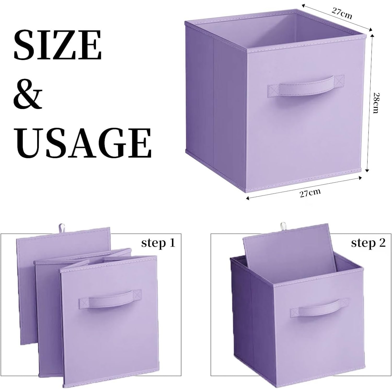 Foldable Cube Storage Boxes 6 Pack: image 2