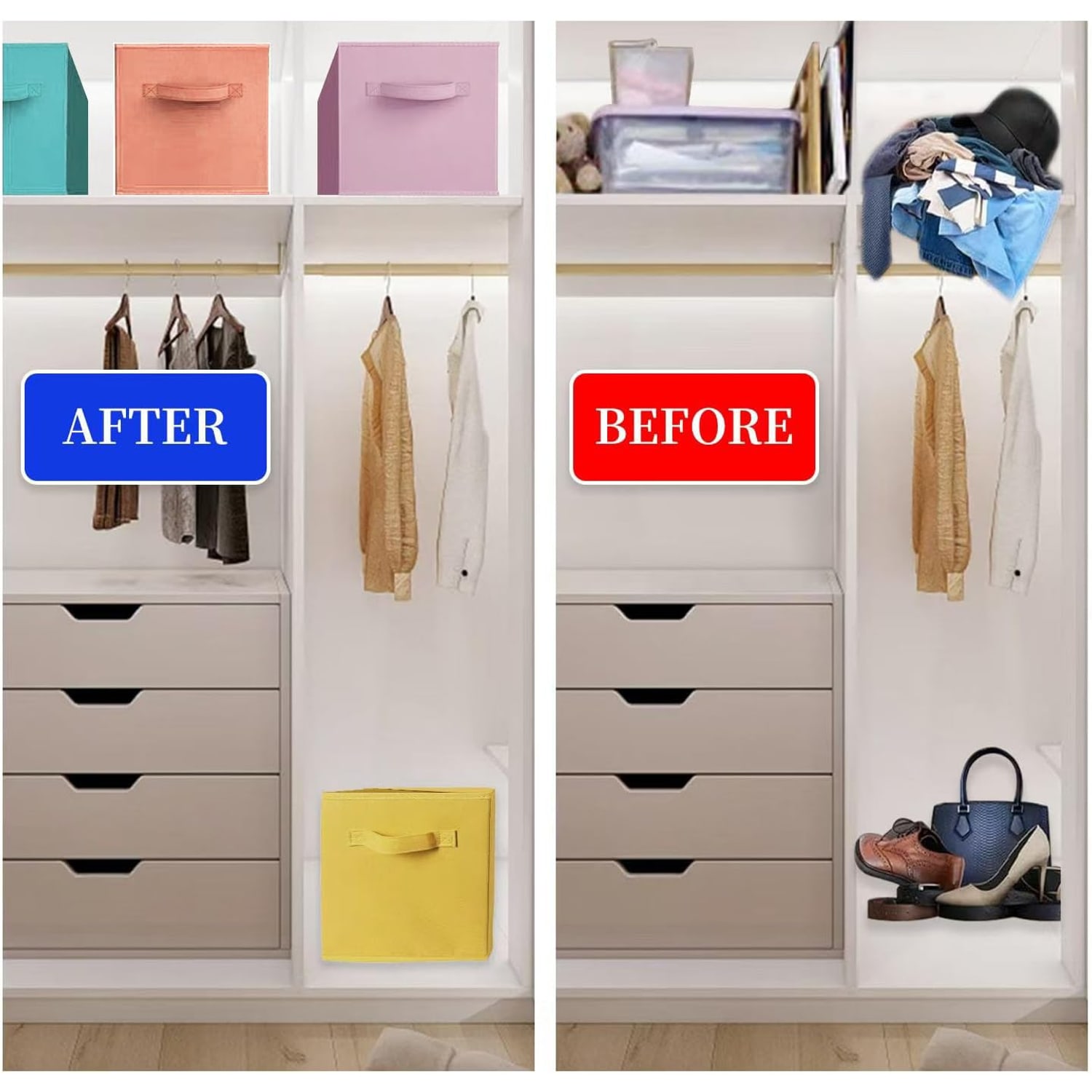 Foldable Cube Storage Boxes 6 Pack: image 4