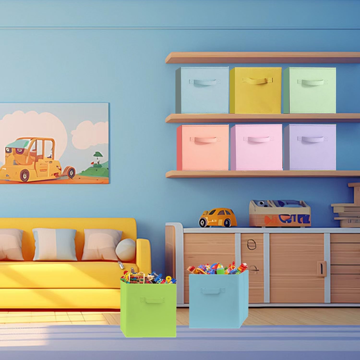 Foldable Cube Storage Boxes 6 Pack: image 6