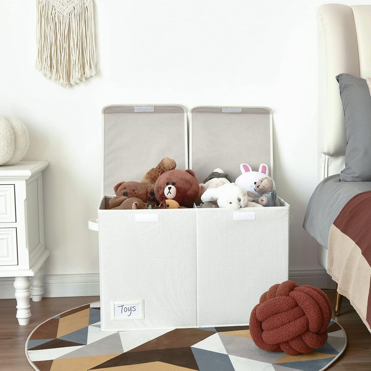 Large Toy Storage Box with Lid and Handles: image 6