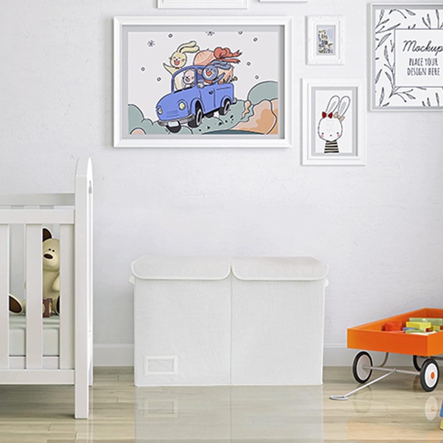 Large Toy Storage Box with Lid and Handles: image 8