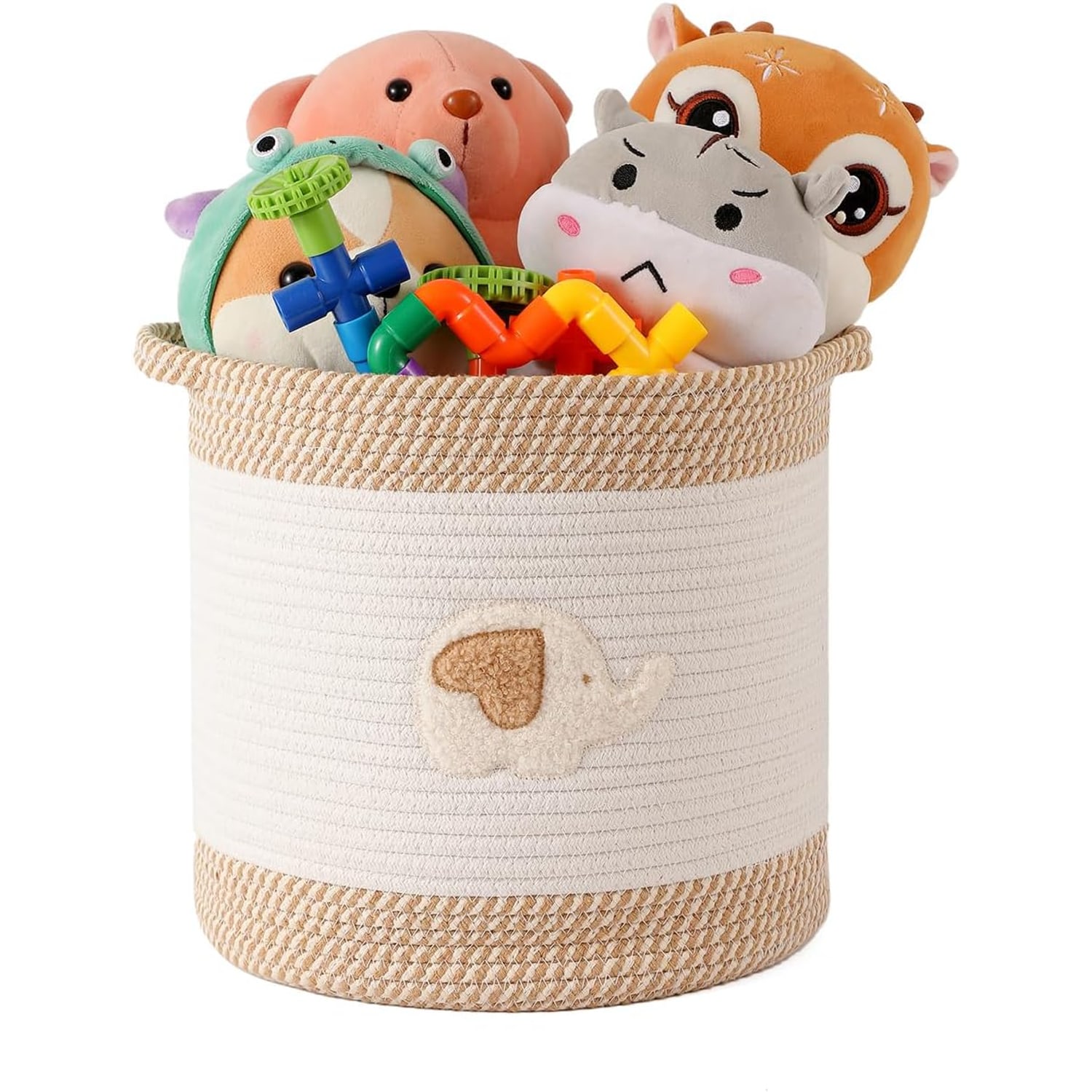 Woven Cotton Rope Toy Basket