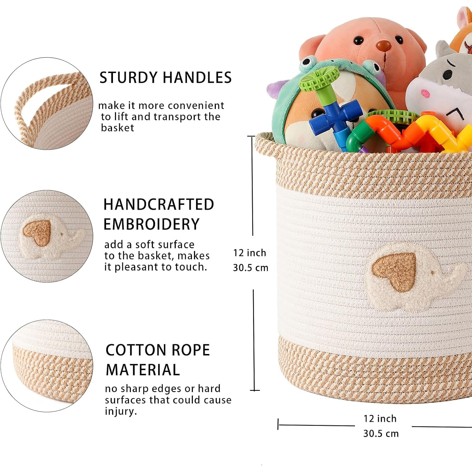 Woven Cotton Rope Toy Basket: image 5