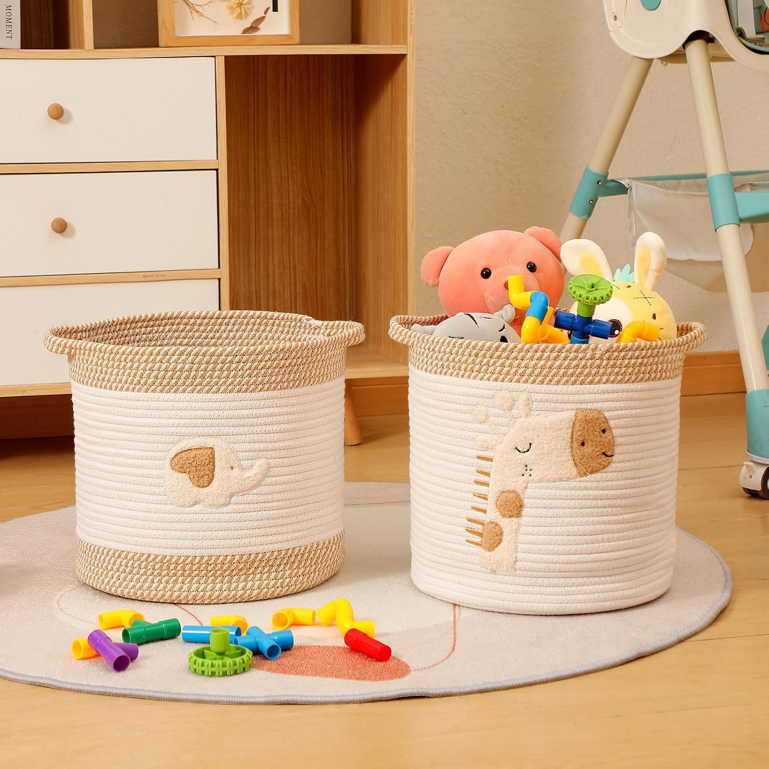 Woven Cotton Rope Toy Basket: image 7